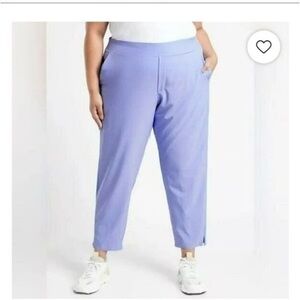 Athleta Brooklyn ankle Elegant Light Blue blueish lavender Cropped Pants size 24